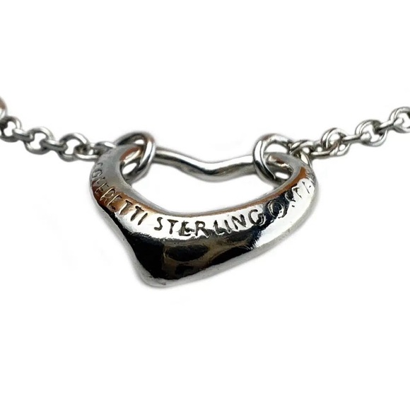 Tiffany & Co. 925 Silver Elsa Peretti Open Heart Bracelet - Picture 6 of 8